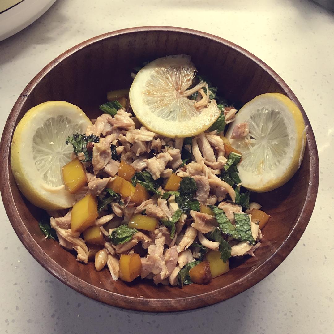 薄荷柠檬拌鸡丝