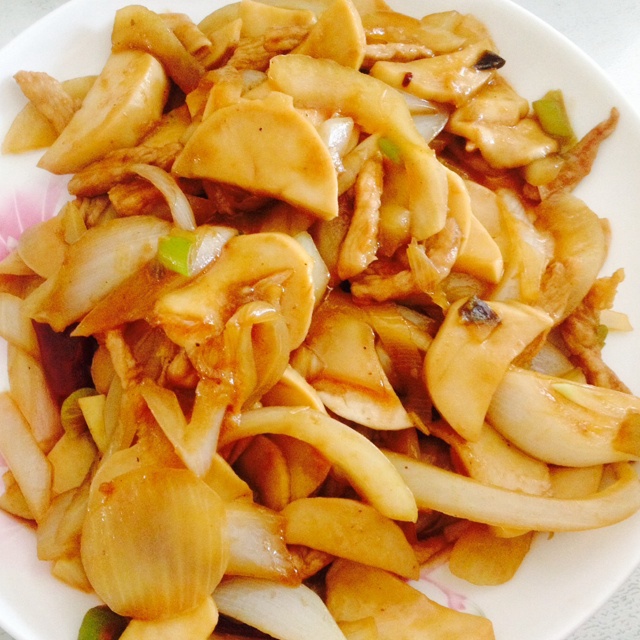 洋葱遇到杏鲍菇