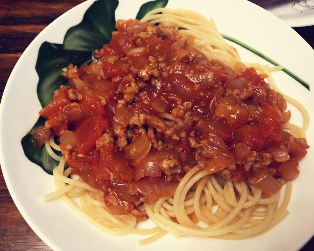 （完胜必胜客的）番茄肉酱意大利面～