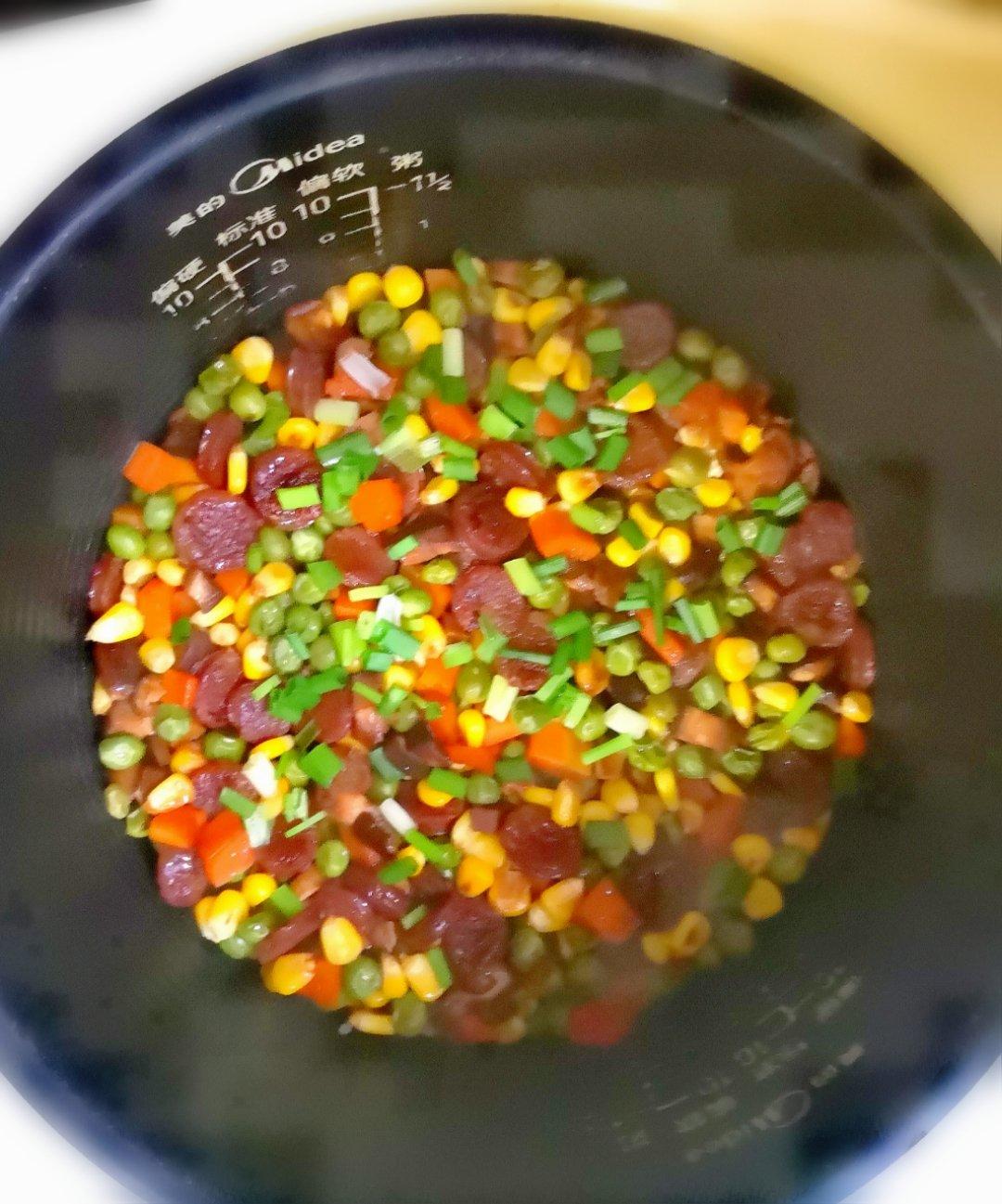 懒人必备～电饭煲腊肠焖饭