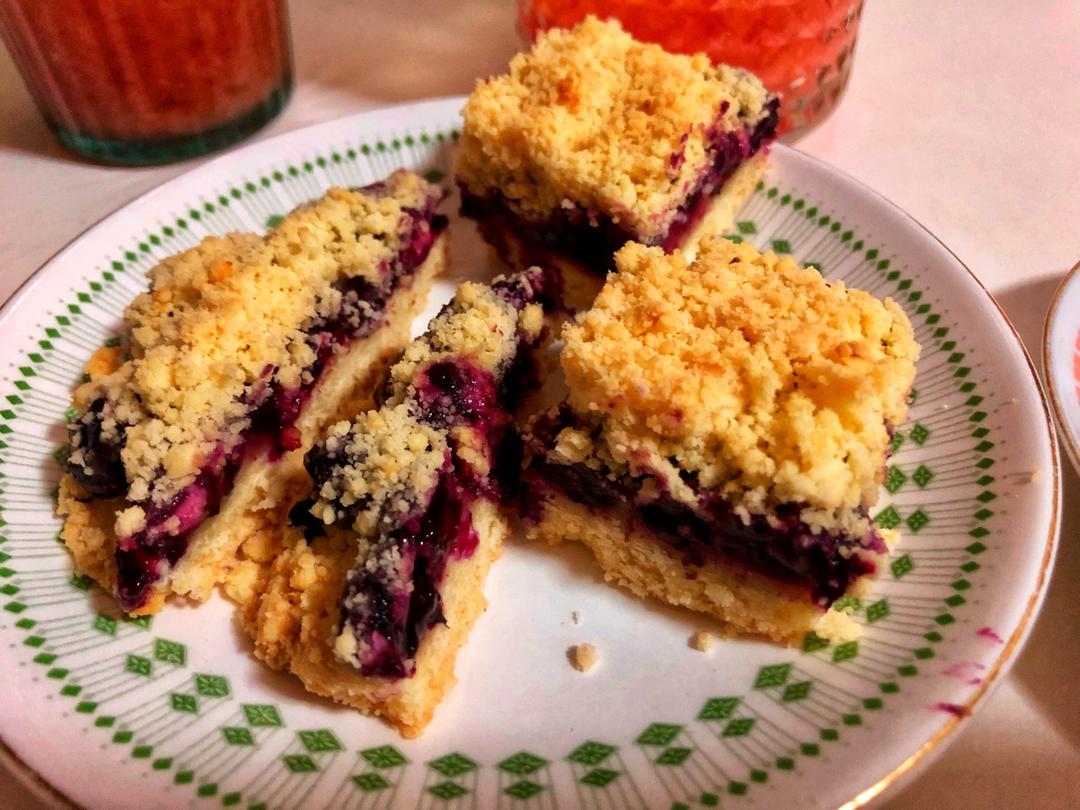 蓝莓酥粒小方块Blueberry Crumber Bars