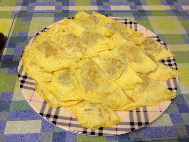 肉末蛋饺