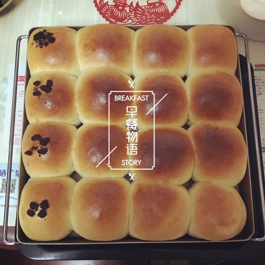 鲜奶油小餐包（一次发酵）