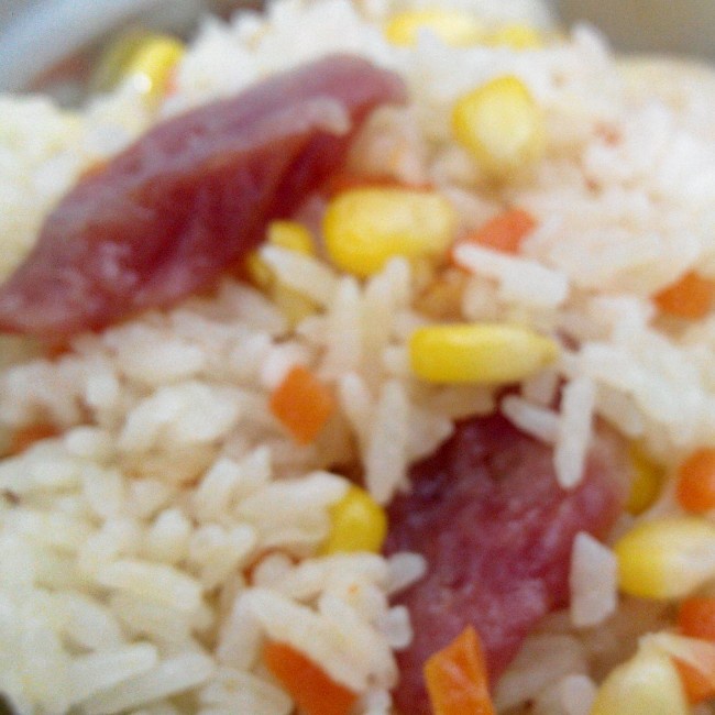 电饭锅版香菇腊肠饭