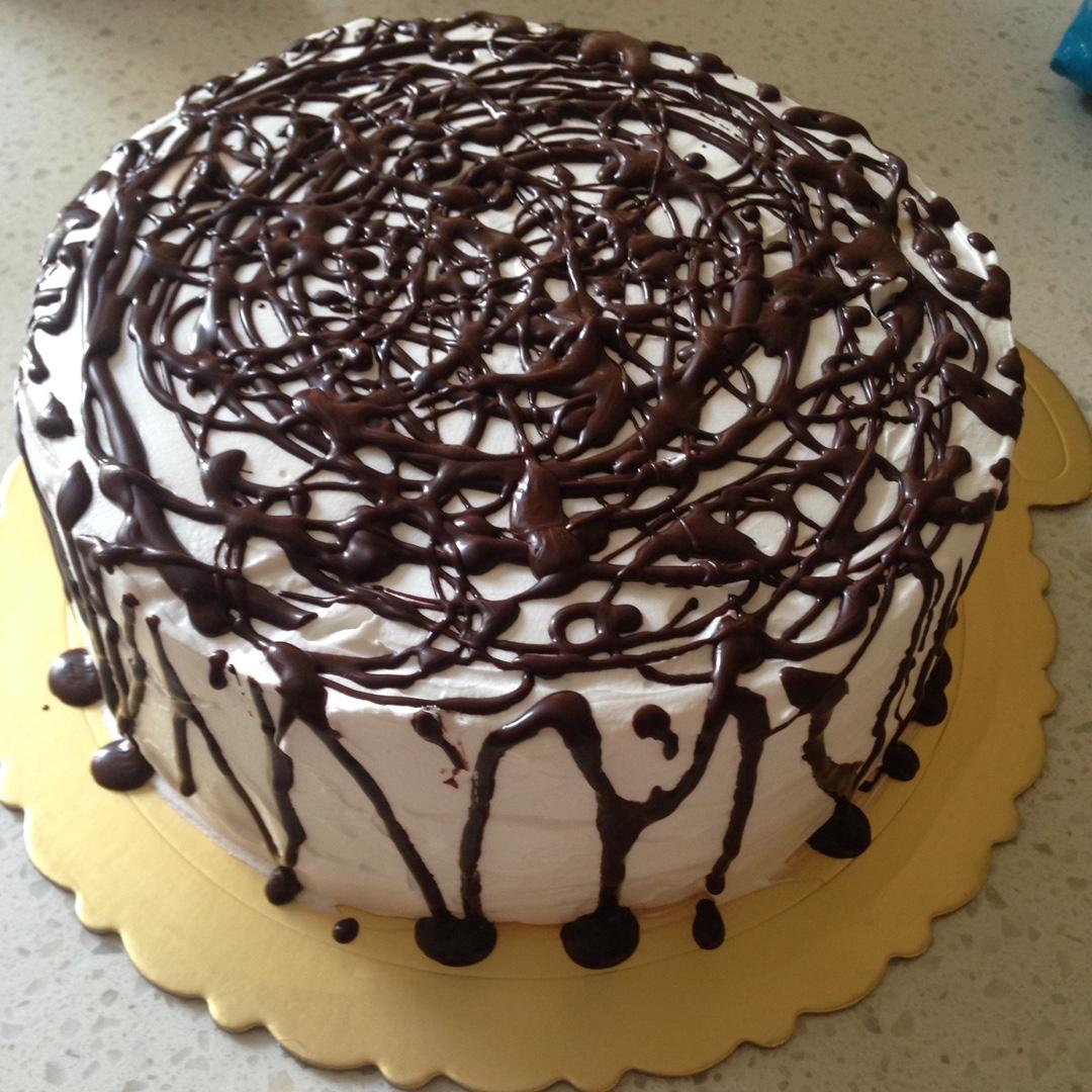 可可戚风 巧克力围边奶油蛋糕（视频菜谱）