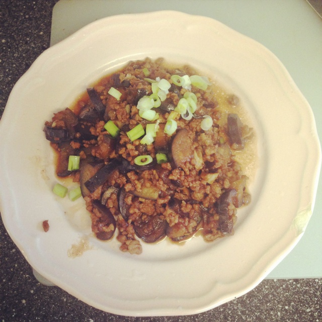 红烧肉末茄子