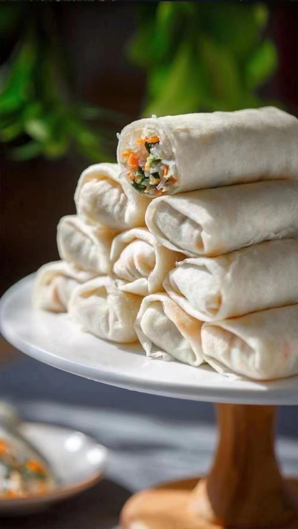 小美春饼烤鸭卷饼葱油饼的做法