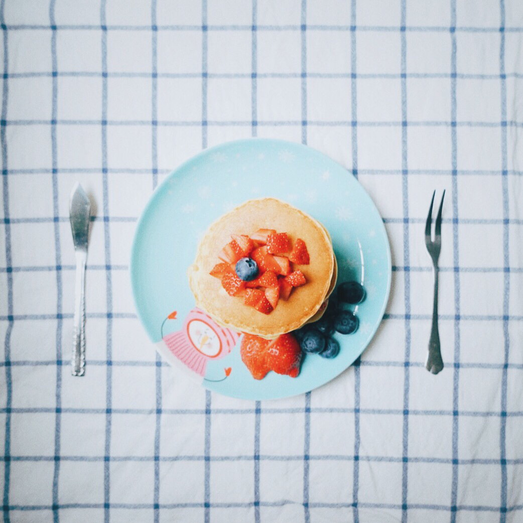 英式蜂蜜草莓松饼Pancake