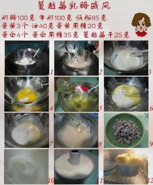 蔓越莓乳酪戚风的做法 步骤1