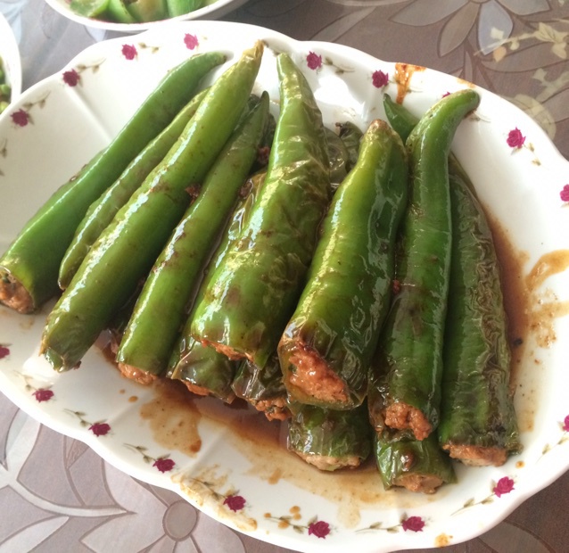肉馅辣椒-新手下厨 stuffed Chili pepper