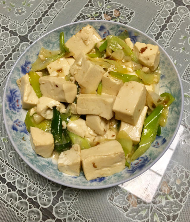大葱炒豆腐