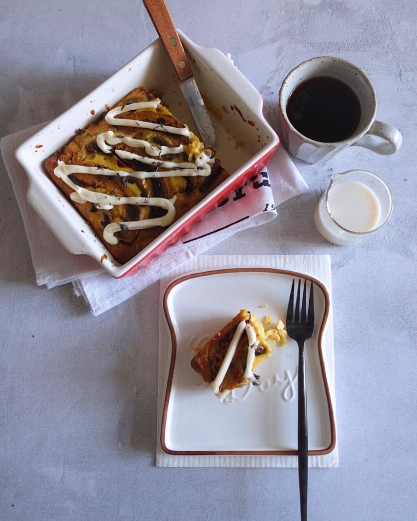 蘑菇南瓜咸口烤松饼（Dutch Baby）
