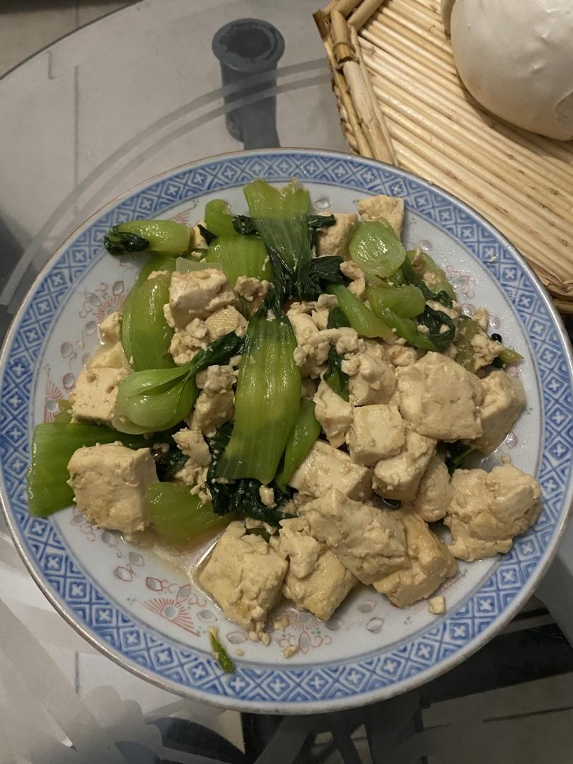 家常油菜豆腐