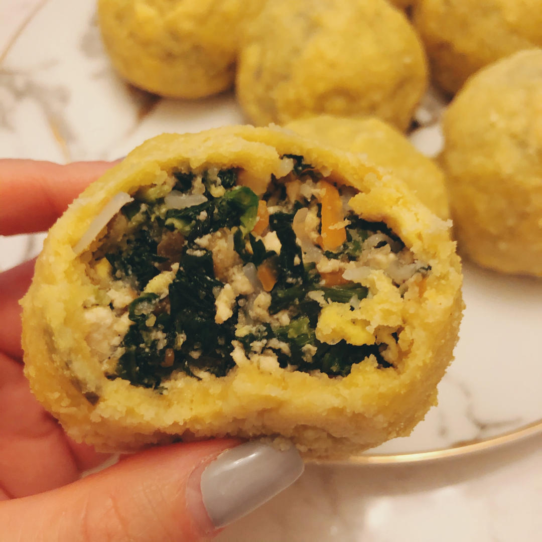 减脂之玉米面菜团（无油版）