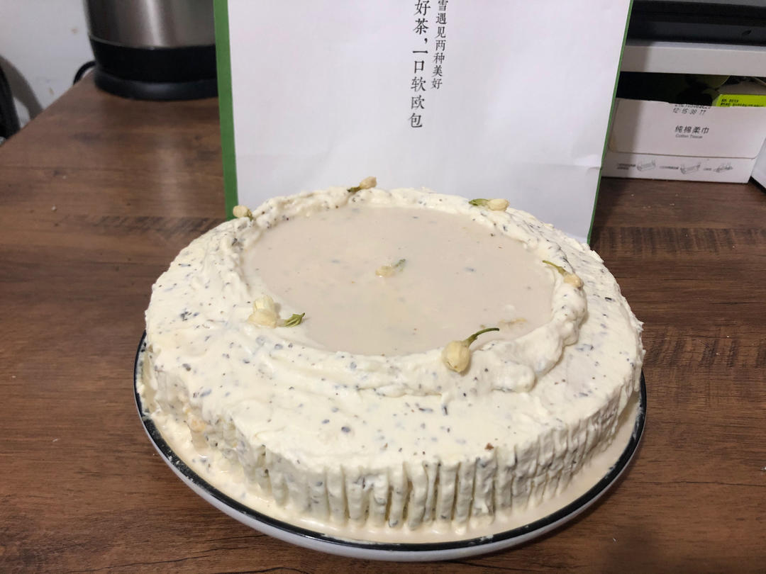 奶茶香气十足的茉莉花茶千层蛋糕