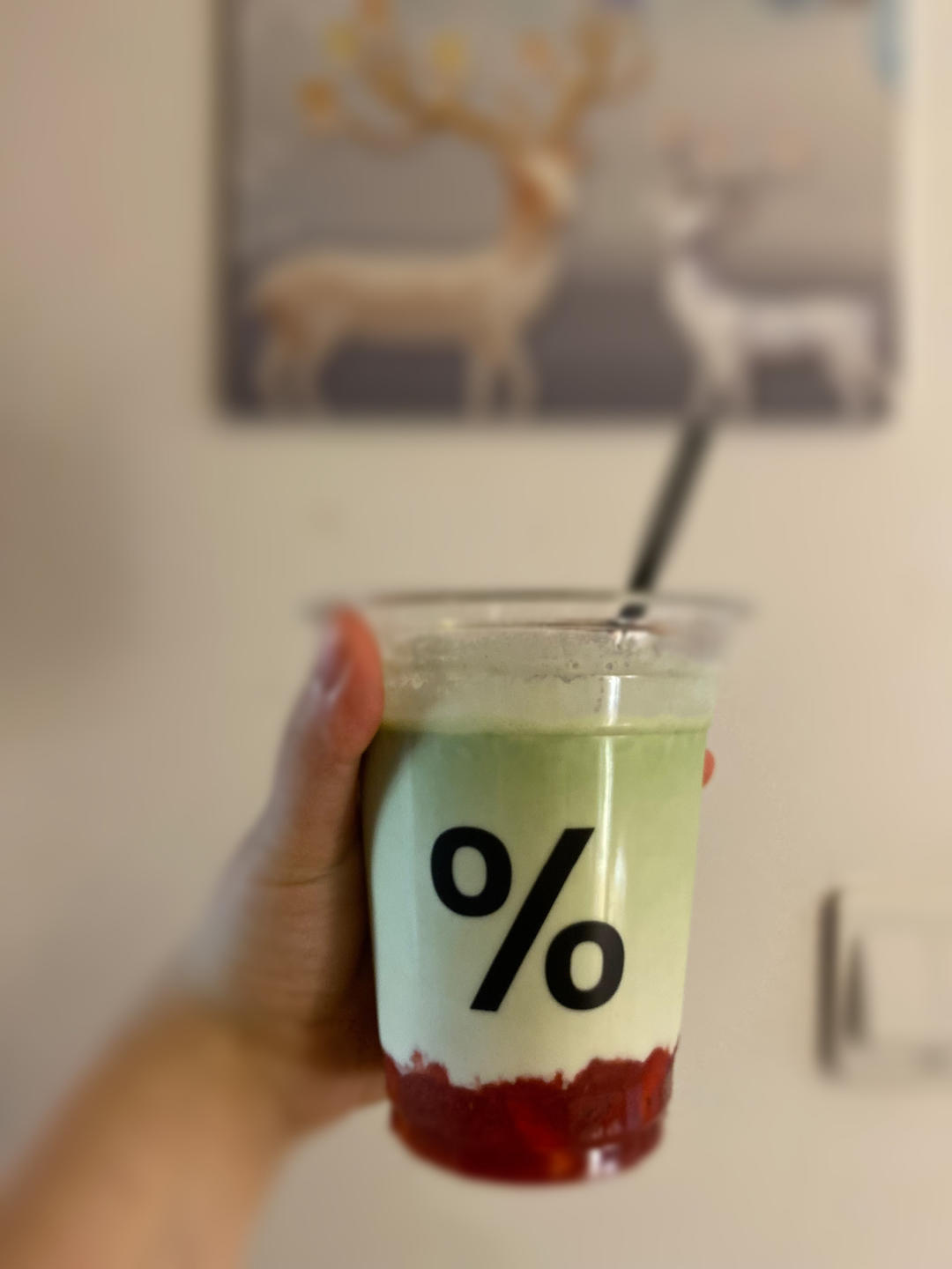 草莓拿铁