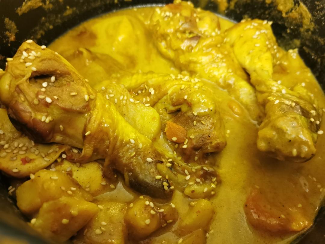 5分钟备菜无油无水咖喱鸡-扔电饭锅版