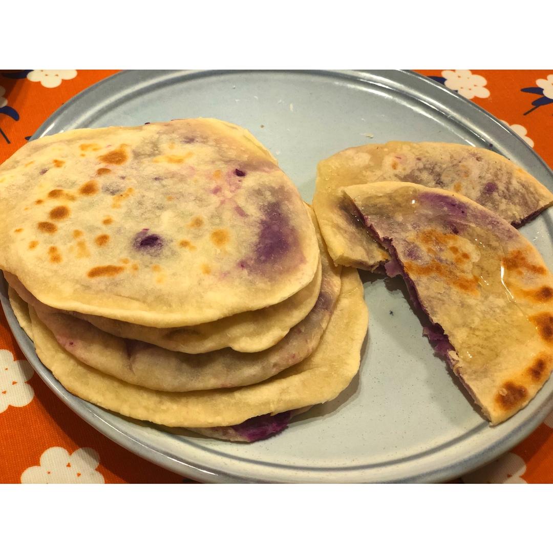 烫面紫薯饼