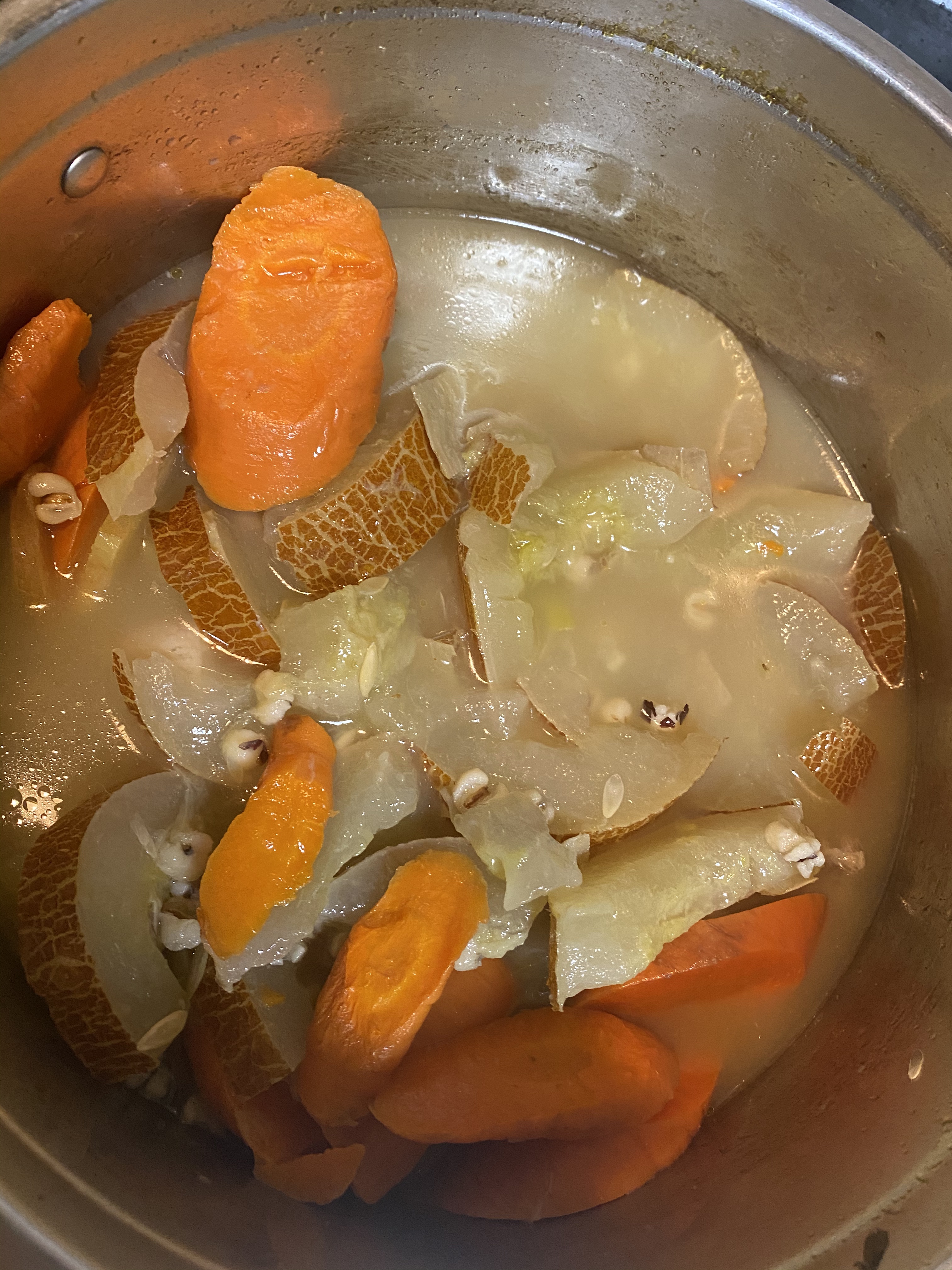 夏日消暑老黄瓜薏米汤的做法