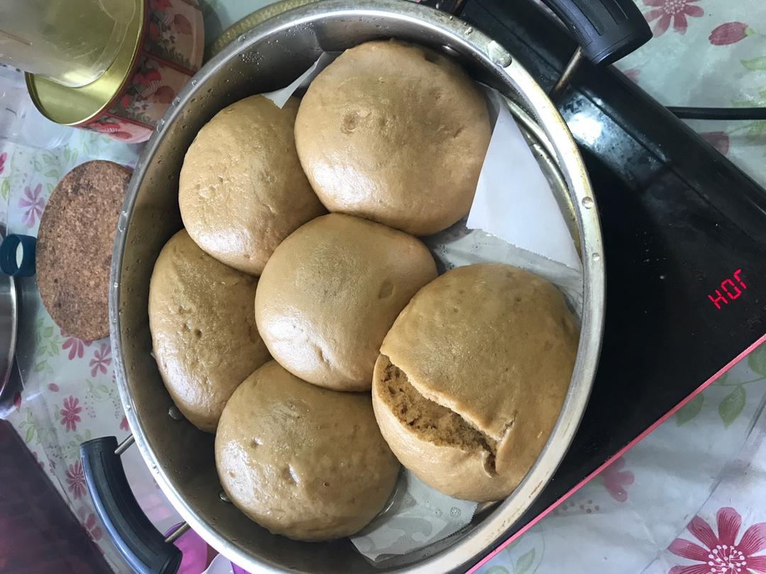 有着面包口感的红糖馒头（一次发酵）