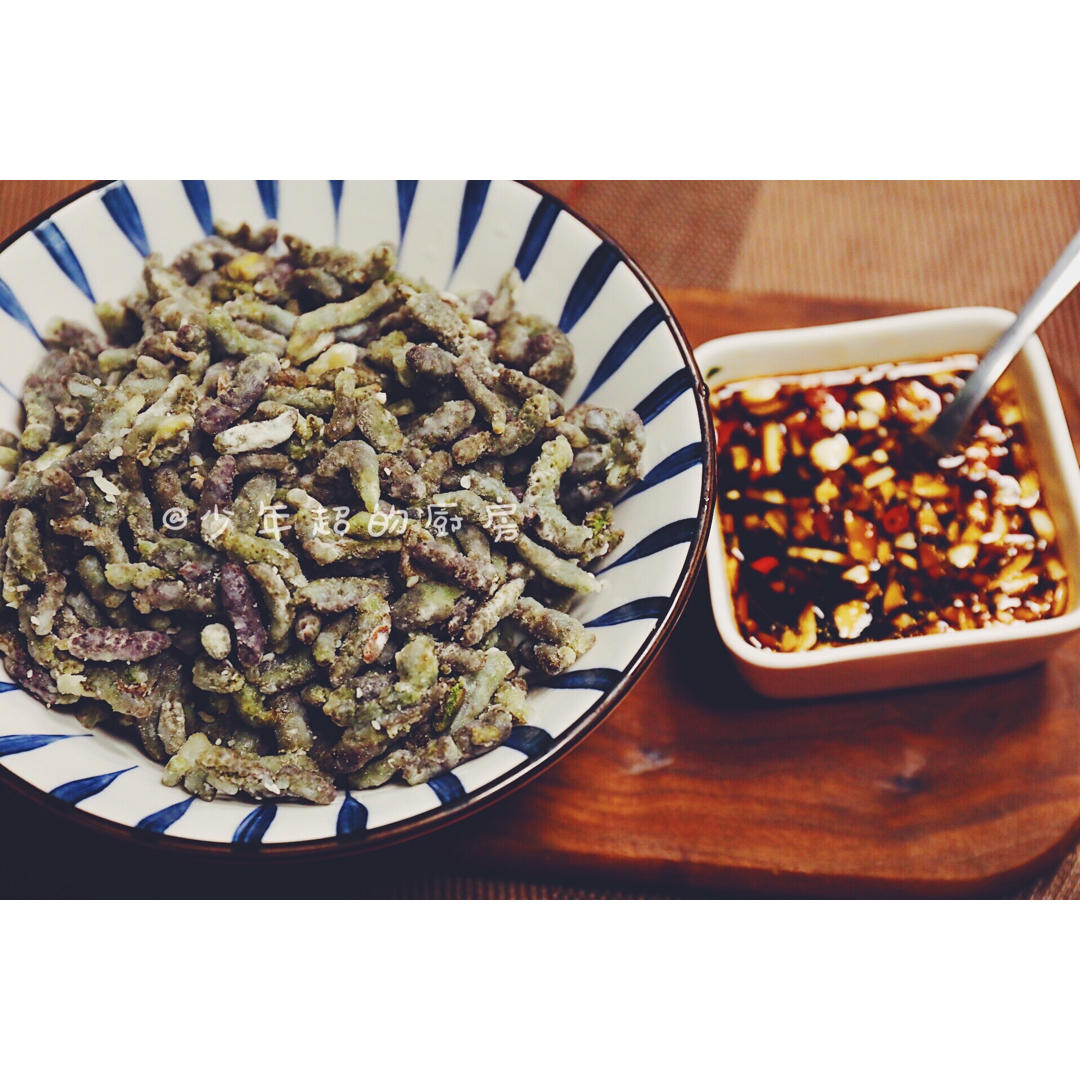 蒸芹菜叶（蒸野菜）