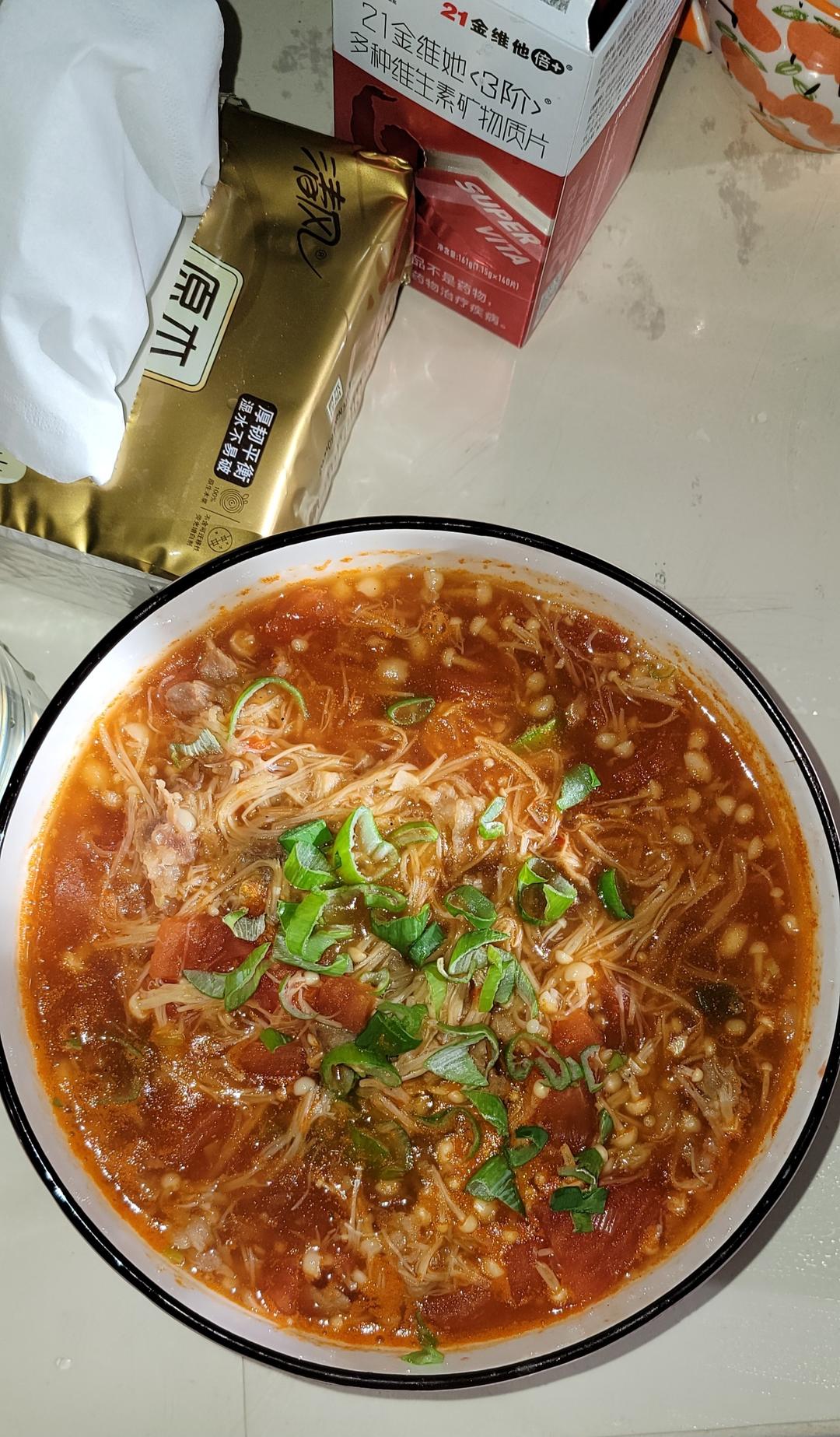 番茄肥牛金针菇