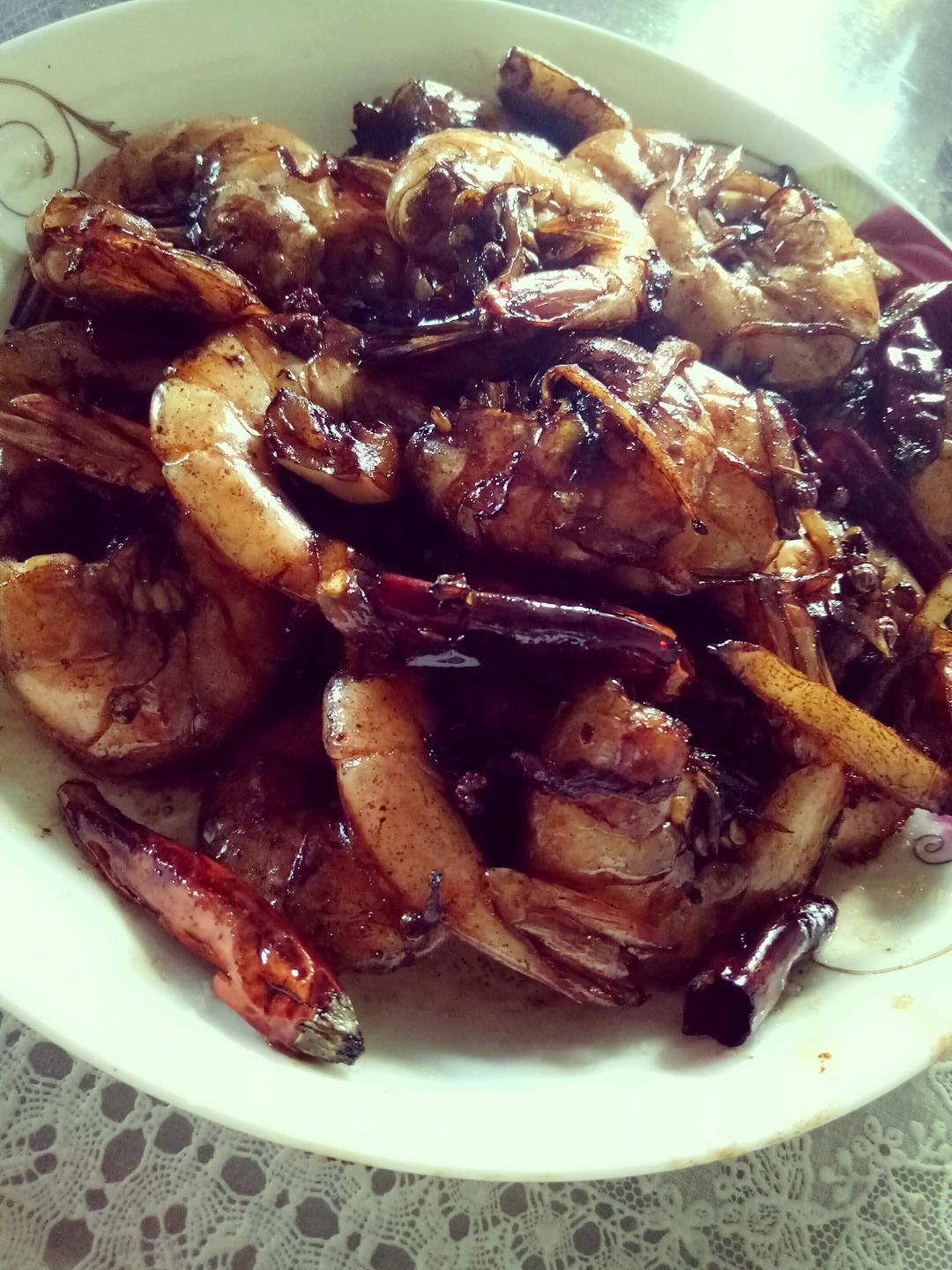 香辣爆虾  （简单又美味）