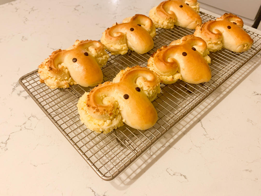 miss_tb7k做的羊羊羊 椰蓉小面包,一次就成功