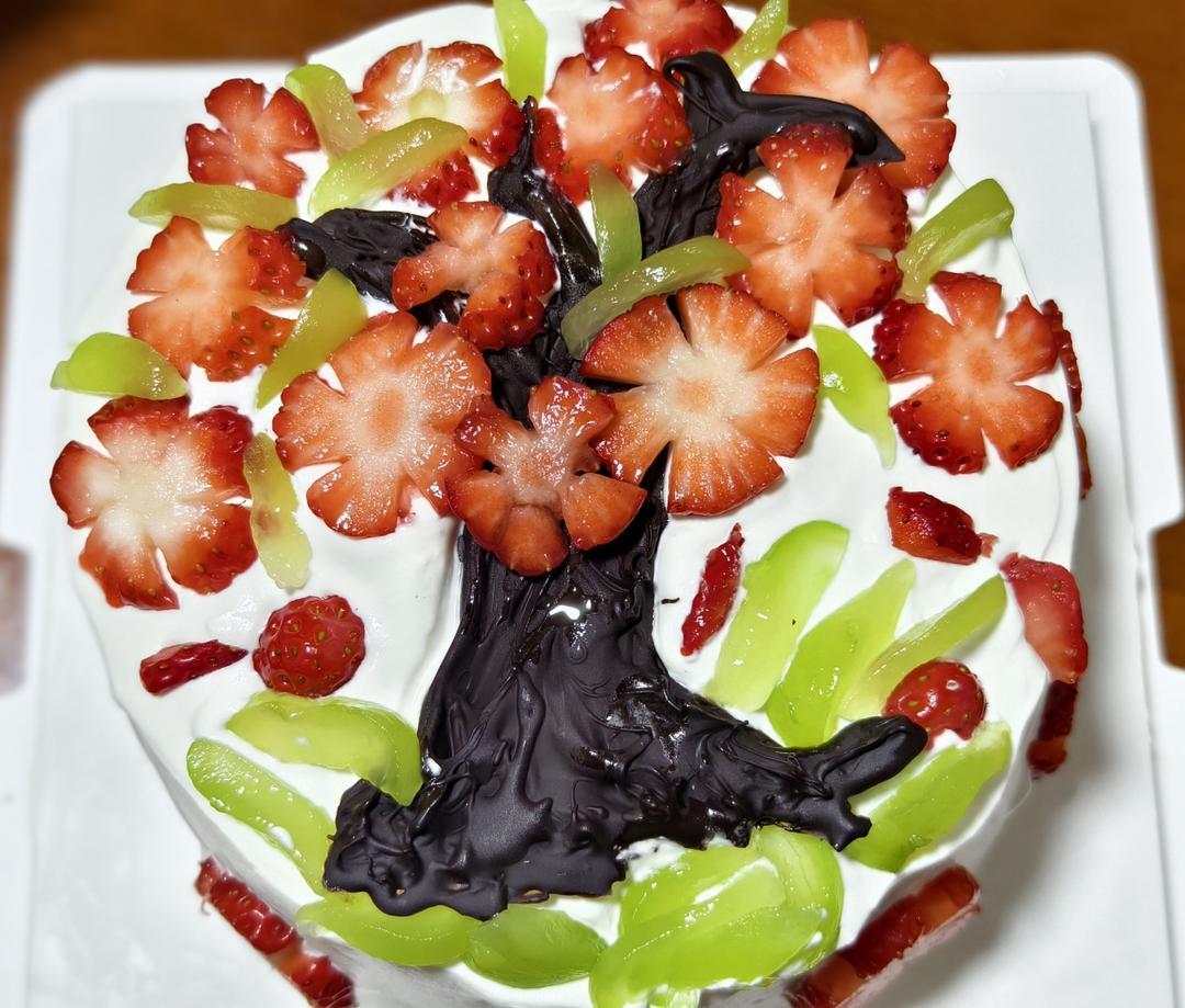送你一棵樱花树-草莓蛋糕水果蛋糕生日蛋糕装饰