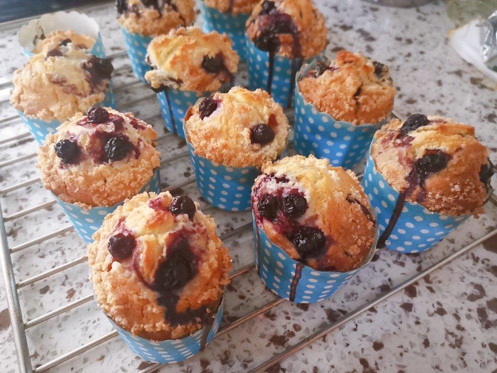 蓝莓酸奶酥粒麦芬