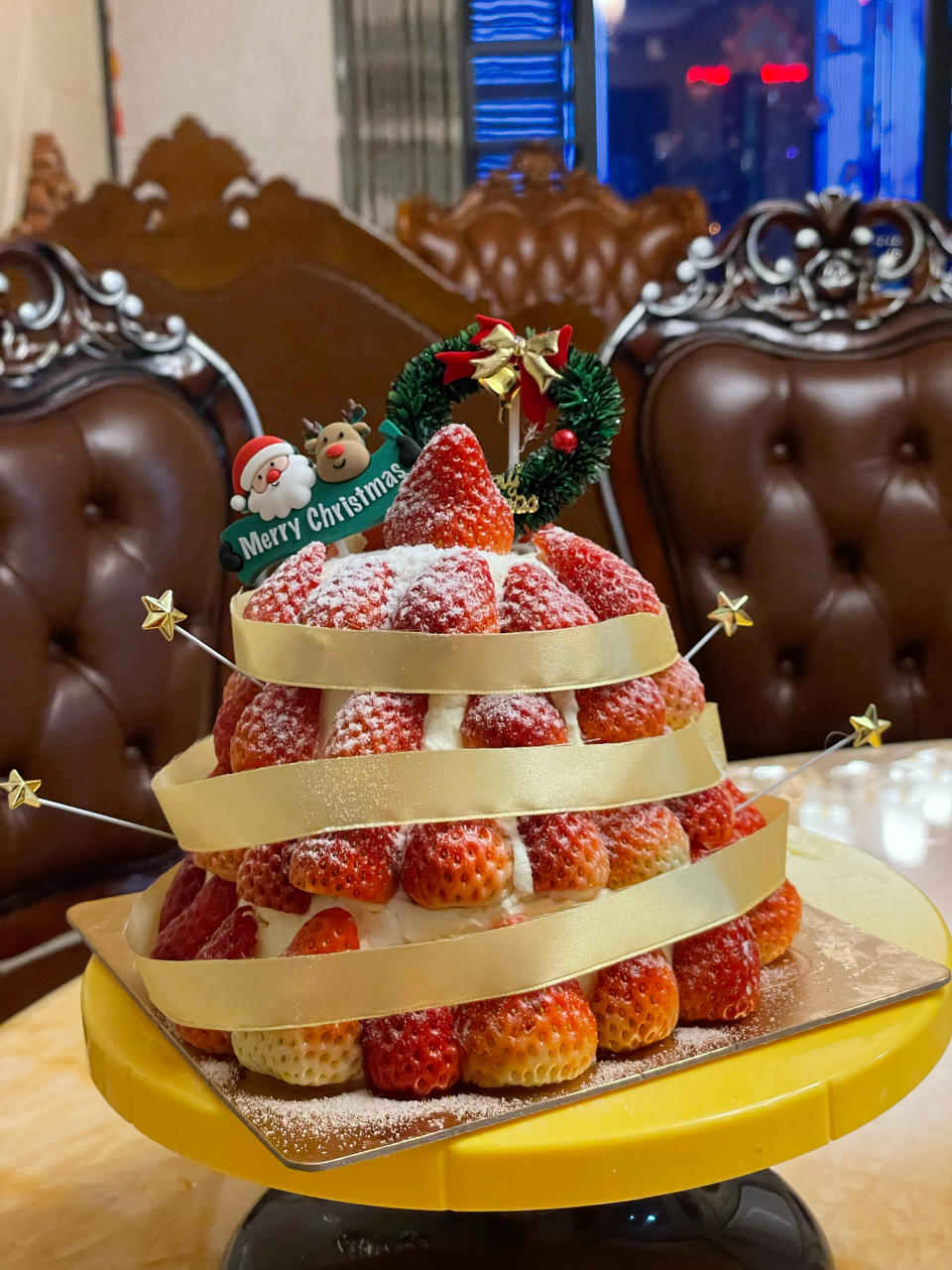 火热圣诞草莓塔
