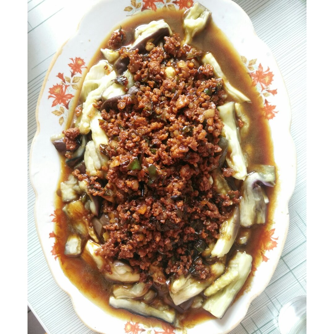 红烧肉沫茄子