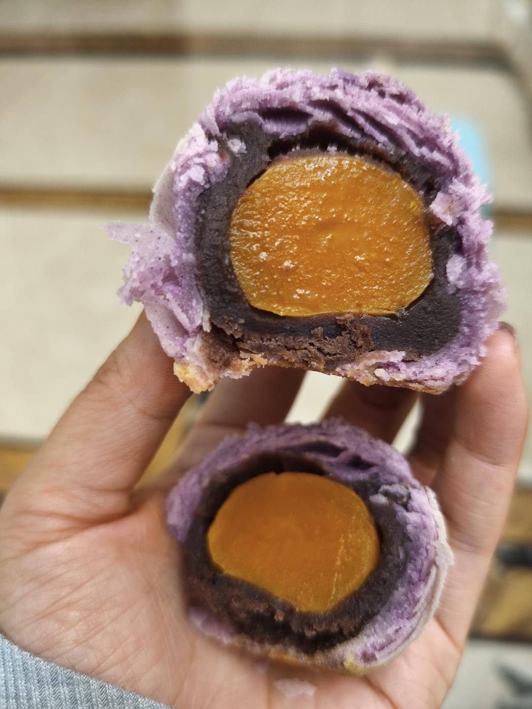 彩虹渐变蛋黄酥（无需揉出膜）