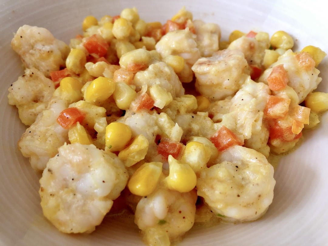 蒜香黄油虾盖饭