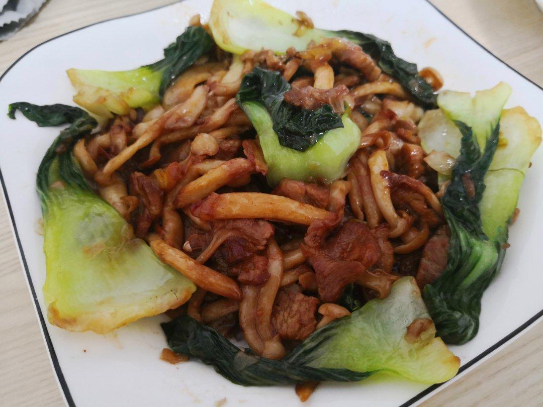 白玉菇炒肉