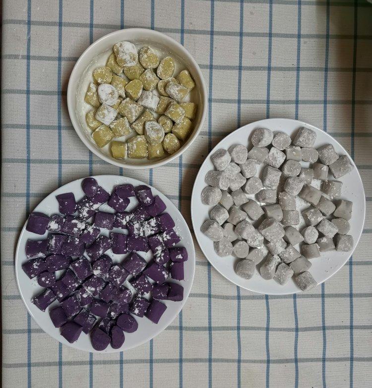 自制三色芋圆1⃣️（附上窍门详细比例）