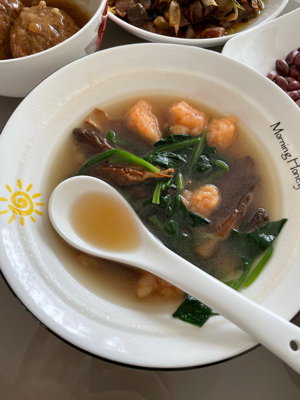羊肚菌虾滑汤❗️超鲜美