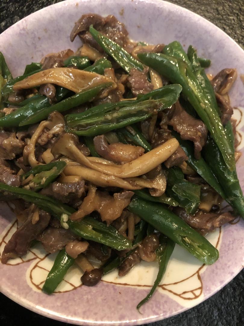 杭椒炒牛柳