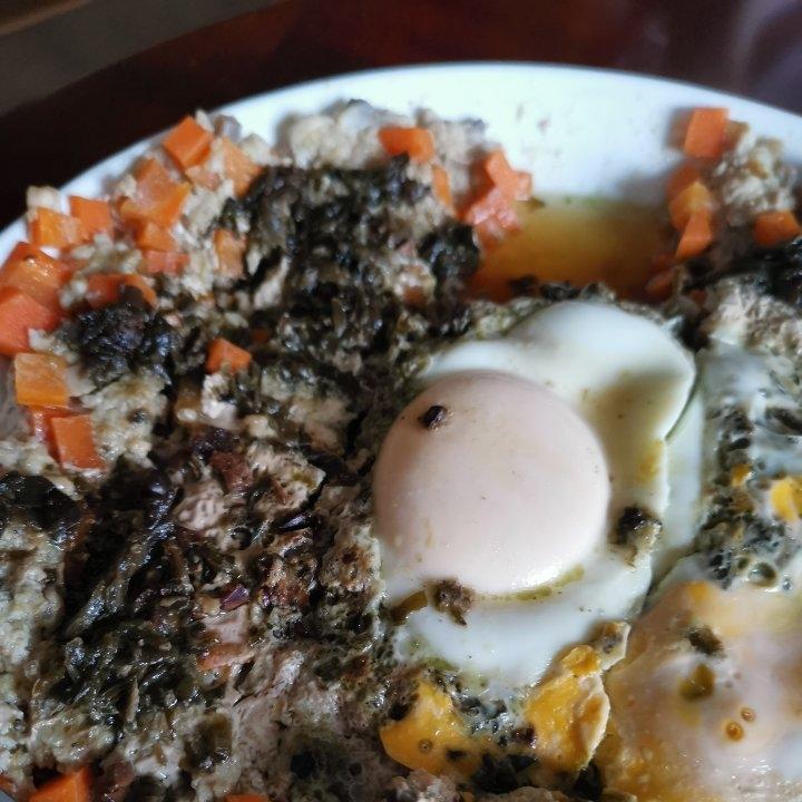 鲜咸蛋橄榄菜蒸肉饼