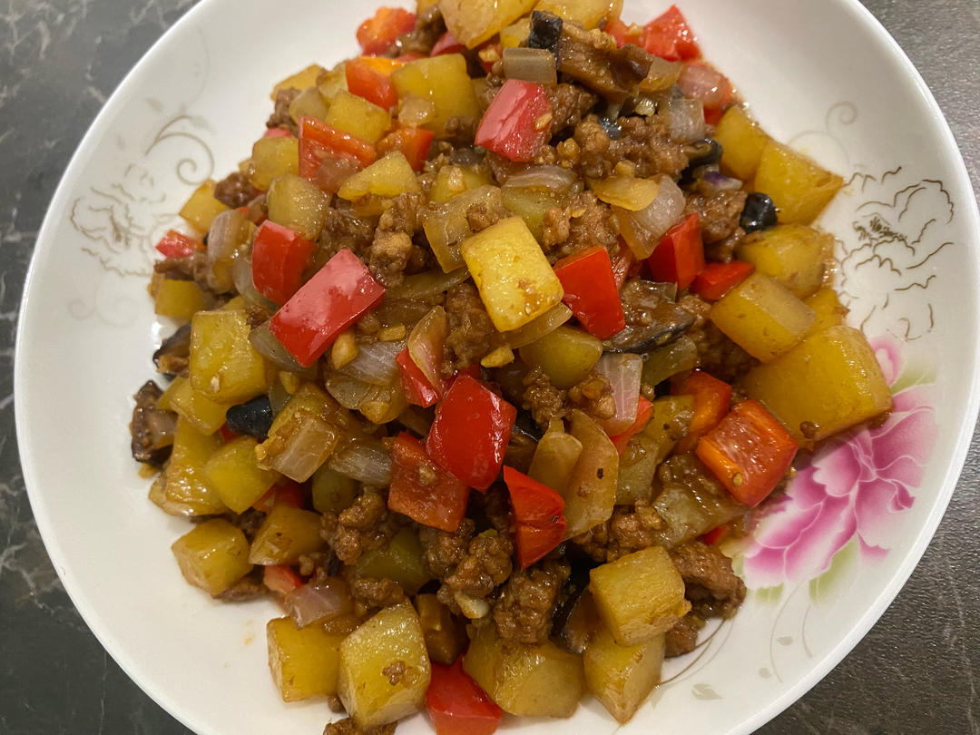 ㊙️香菇土豆肉沫拌饭❗️比外卖还好吃
