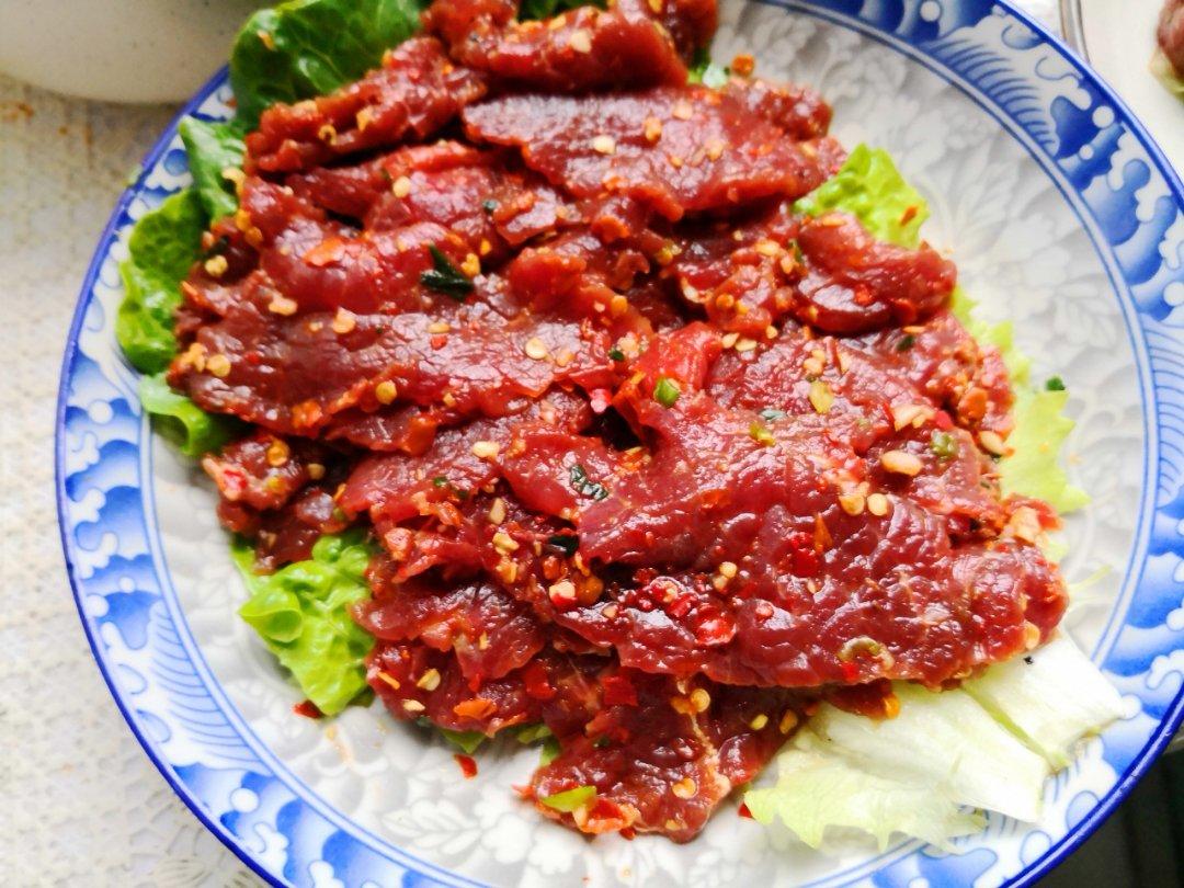 青蔓j做的腌制麻辣牛肉(火锅,烧烤)