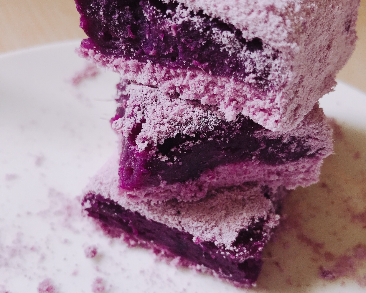 减肥人士的甜品-紫薯泥松糕的做法