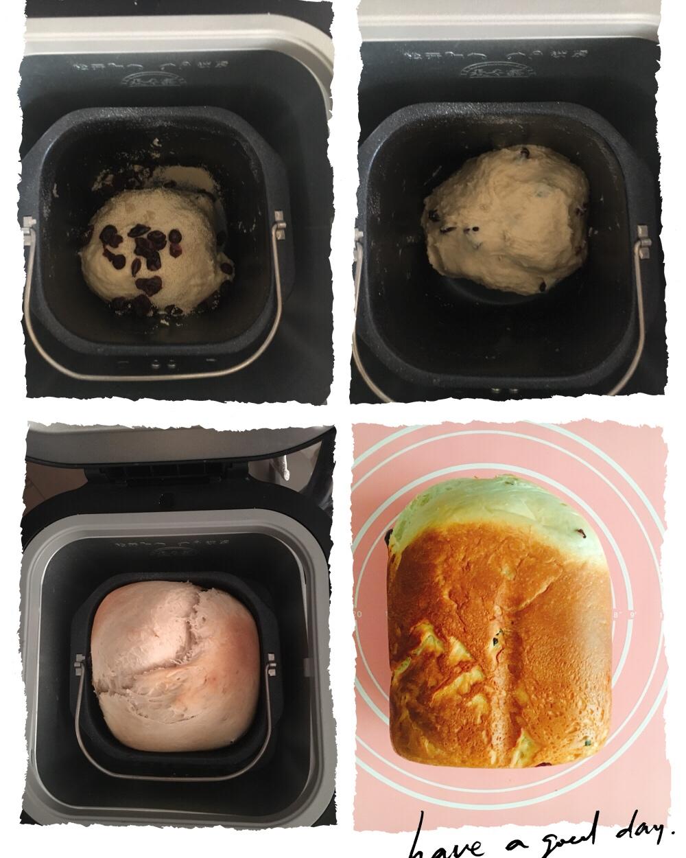 面包机做面包的方法（一键式蔓越莓淡奶油面包）