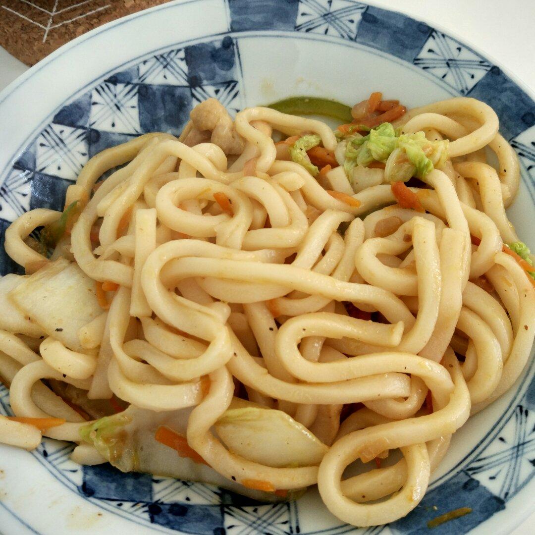素蚝油炒乌冬（Fried Udon with Vegetarian Oyster Sauce)