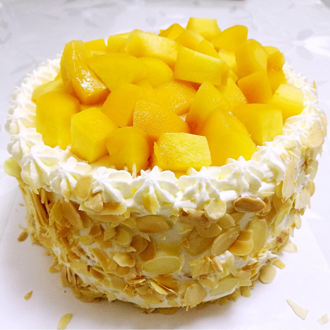 溜达爱美食做的黄桃奶油蛋糕