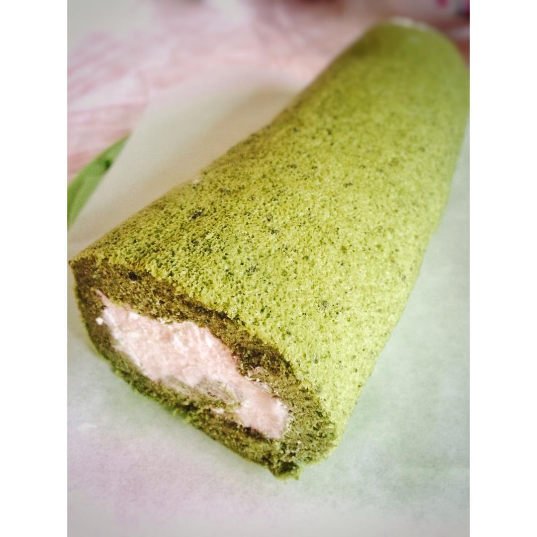 抹茶红豆蛋糕卷