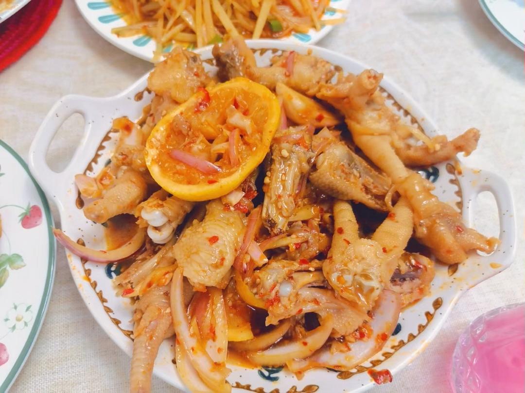 🍋柠檬百香果🌶️酸辣网红鸡爪