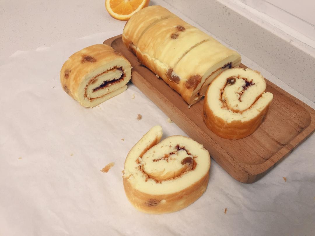 快手葡萄干蛋糕卷