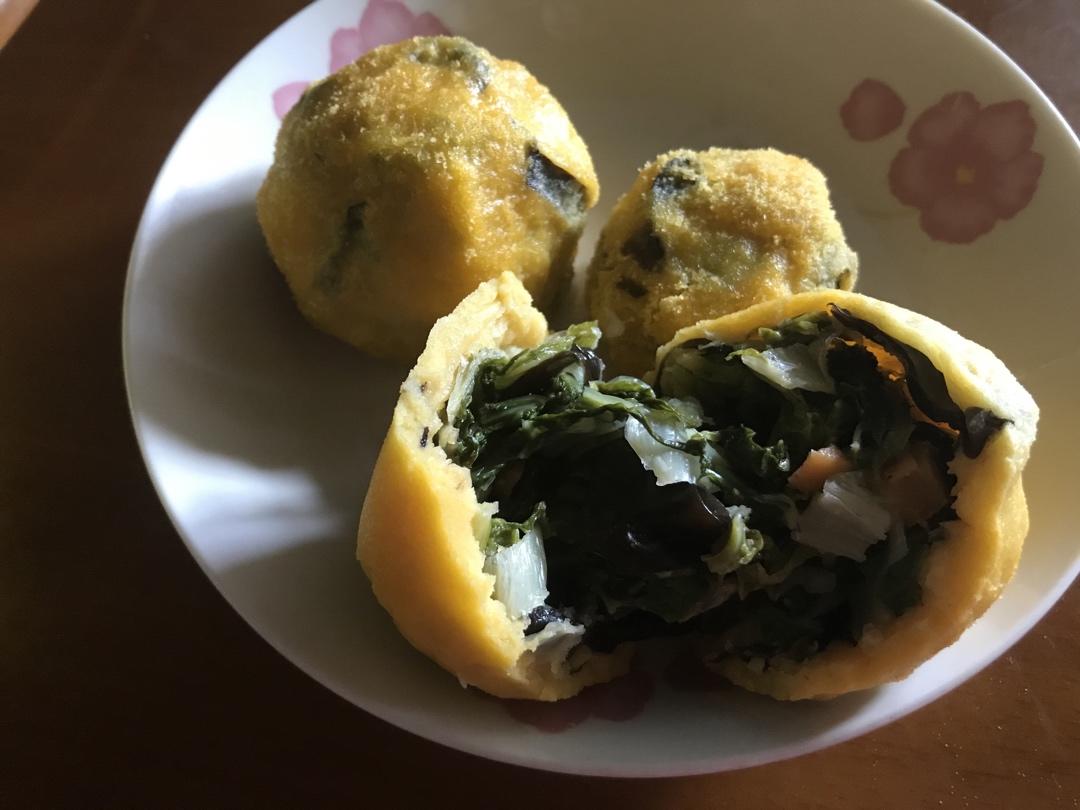 怎么吃都不胖～最好吃的玉米菜团子～内有详细整形视频