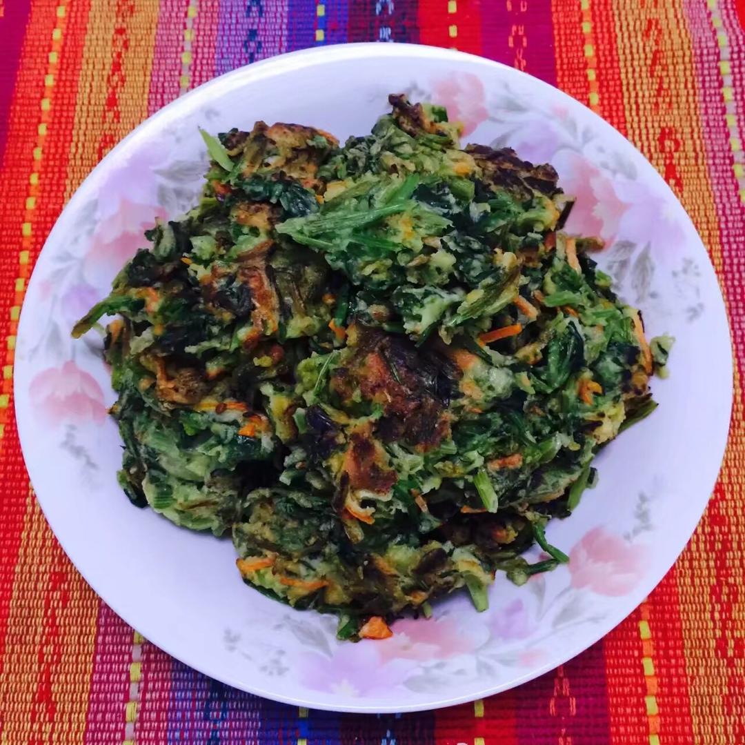 菠菜鸡蛋饼